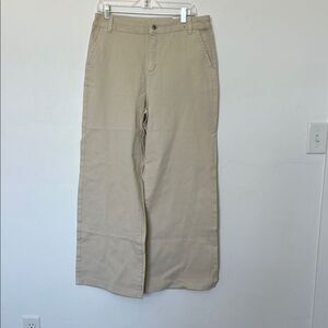 Style & Co Wide Leg High Rise Pants Khaki Plus Size 14 NWT